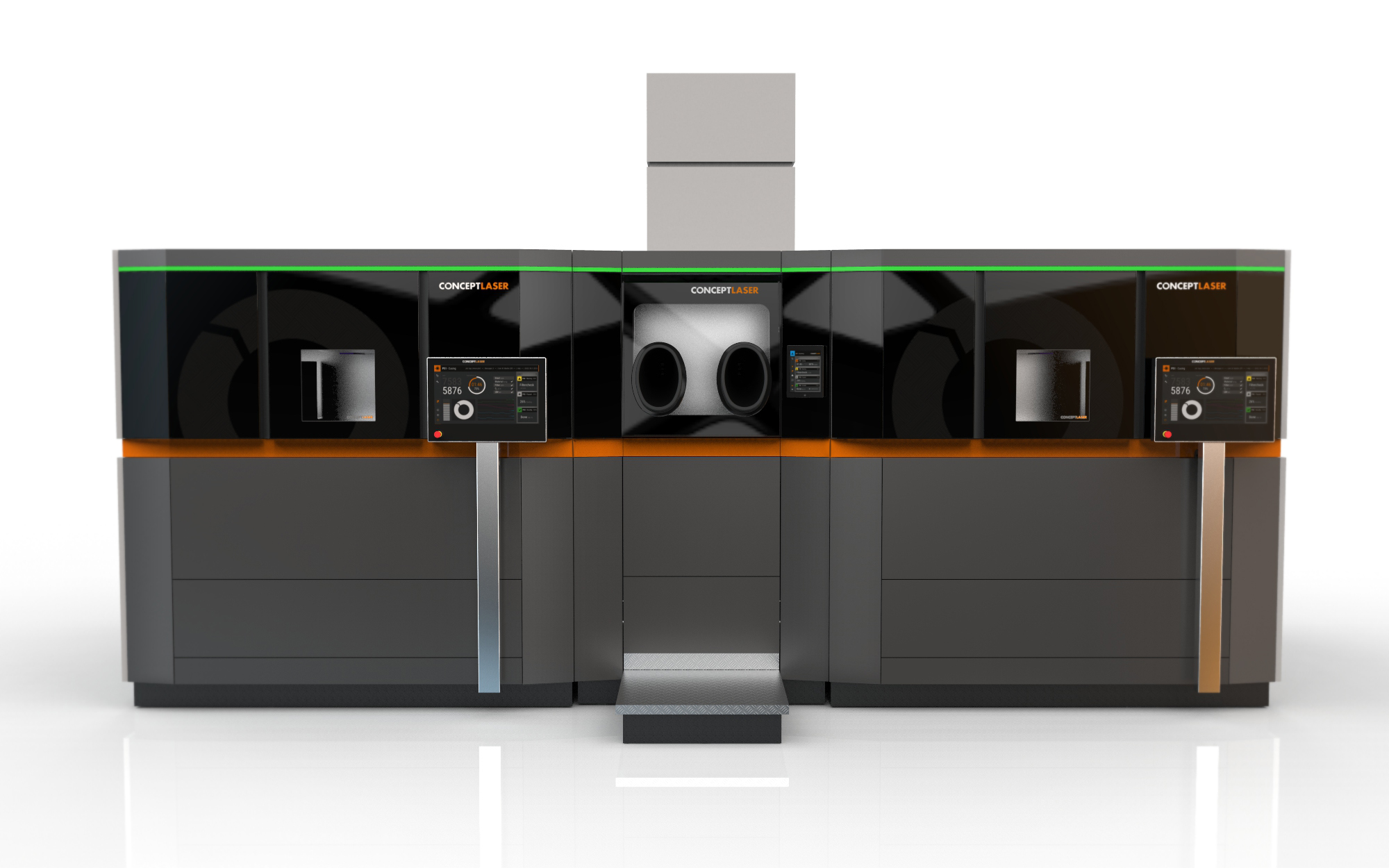 Option for combining a handling station with two process stations, Image: Concept Laser