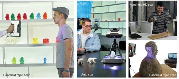 EinScan-Pro 3D scanner with 4 different scan modes