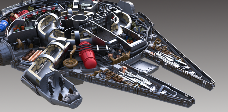 Super Detailed Millennium Falcon Model Hits Gambody