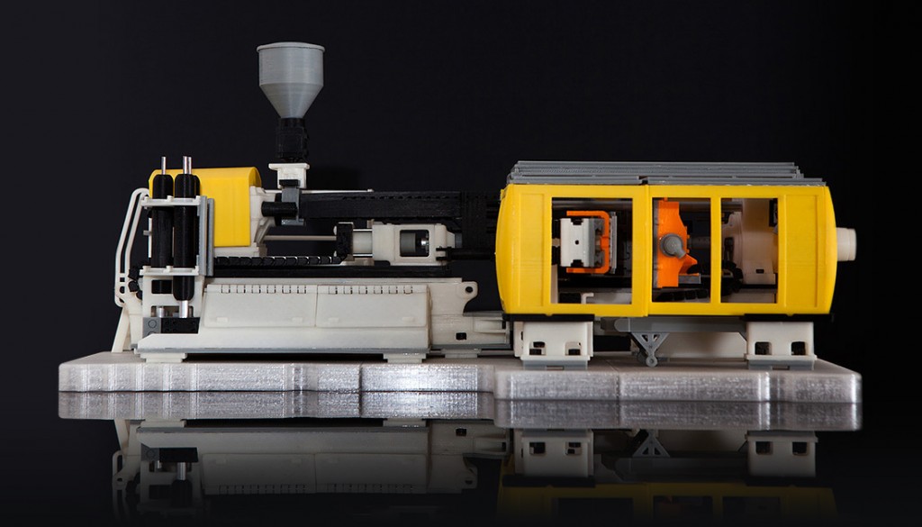 3D printed injection moulding machine