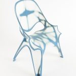 3D printed CHAIR by world-renowned architect, Zaha Hadid, and Patrick Schumacher in collaboration with STRATASYS, 3D printed on the Stratasys Objet1000 Multi-Material 3D Printer