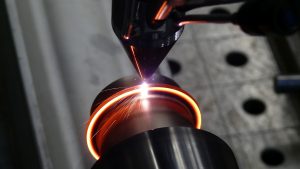 Ultra-high-speed laser material deposition (EHLA): protection against wear and corrosion, repair and additive manufacturing - all with only one system technology. © Fraunhofer ILT, Aachen, Germany.