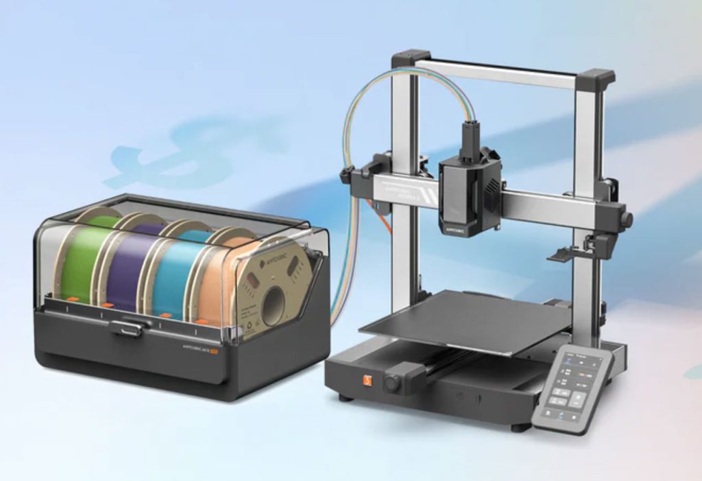 Anycubic Kobra 3 Combo 3D printer with filament changer under 500 USDollar