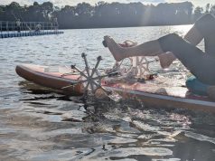 Maker presents SUP.Bike: 3D-printed water bike for stand-up paddle boards